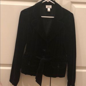 Ann Taylor Loft black velvet jacket